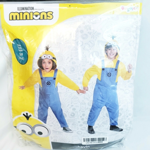 NWT Minions Kevin Halloween Costume One Piece Youth Small 4/6 - Picture 2 of 7